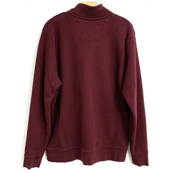 Orvis Men’s 1/4 zip Pullover Sweater Fleece Lined Burgundy GUC size L - Picture 11 of 11